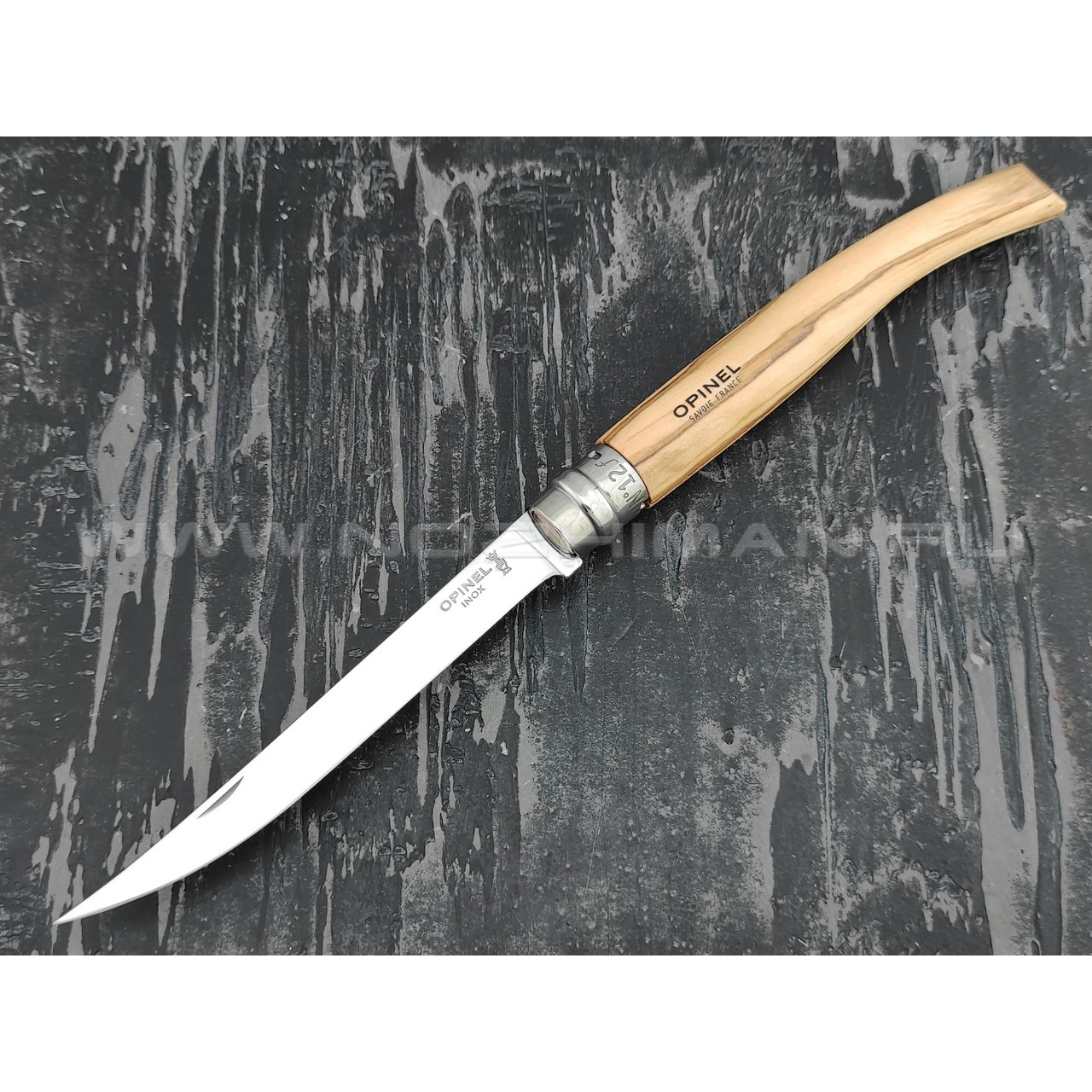 Нож Opinel складной филейный №12 001145 сталь Sandvik 12C27, рукоять олива