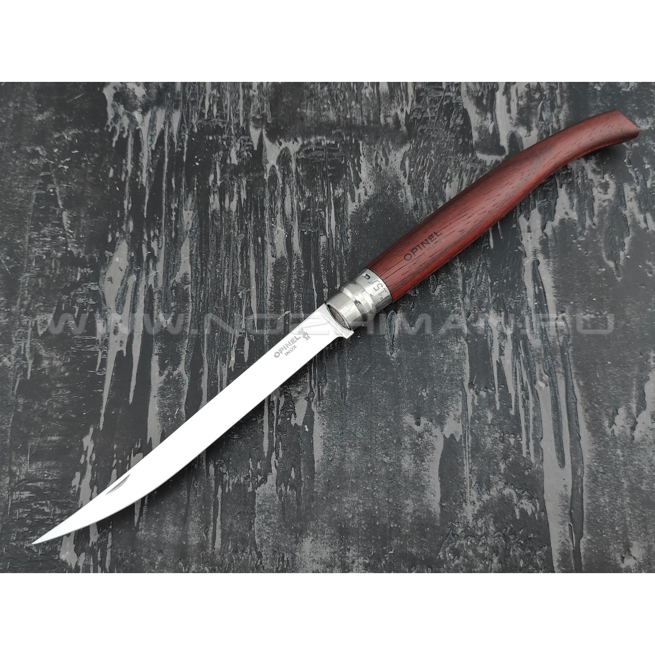 Нож Opinel складной филейный №15 243150 сталь Sandvik 12C27, рукоять бубинга
