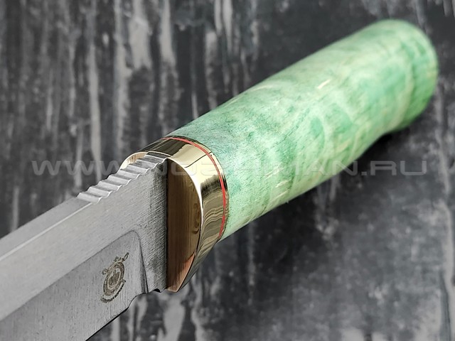 Нож "Оцелот", сталь N690, рукоять стаб. карельская берёза (Северная Корона)