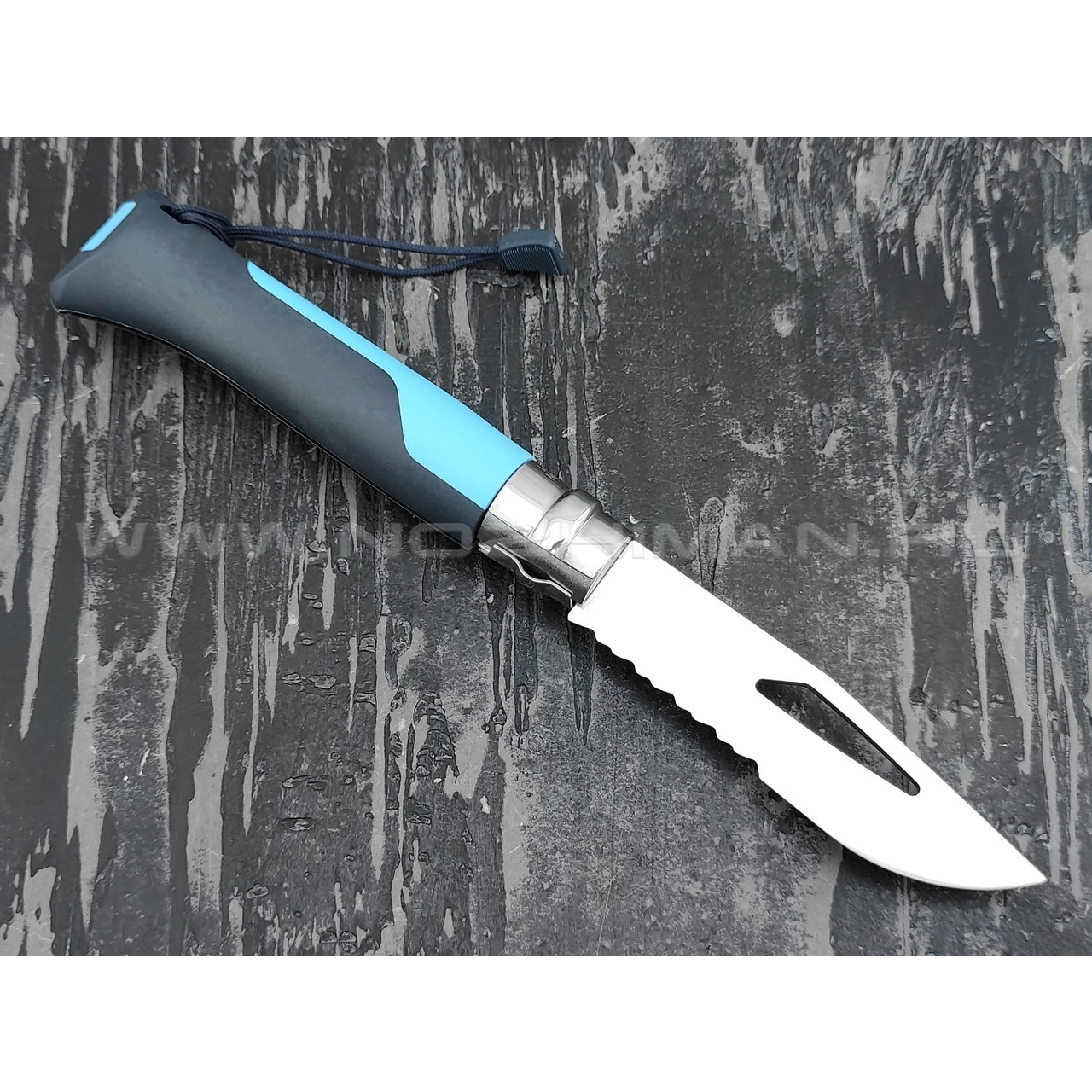 Нож Opinel Outdoors №8 001576 blue сталь Sandvik 12C27, рукоять polyamide