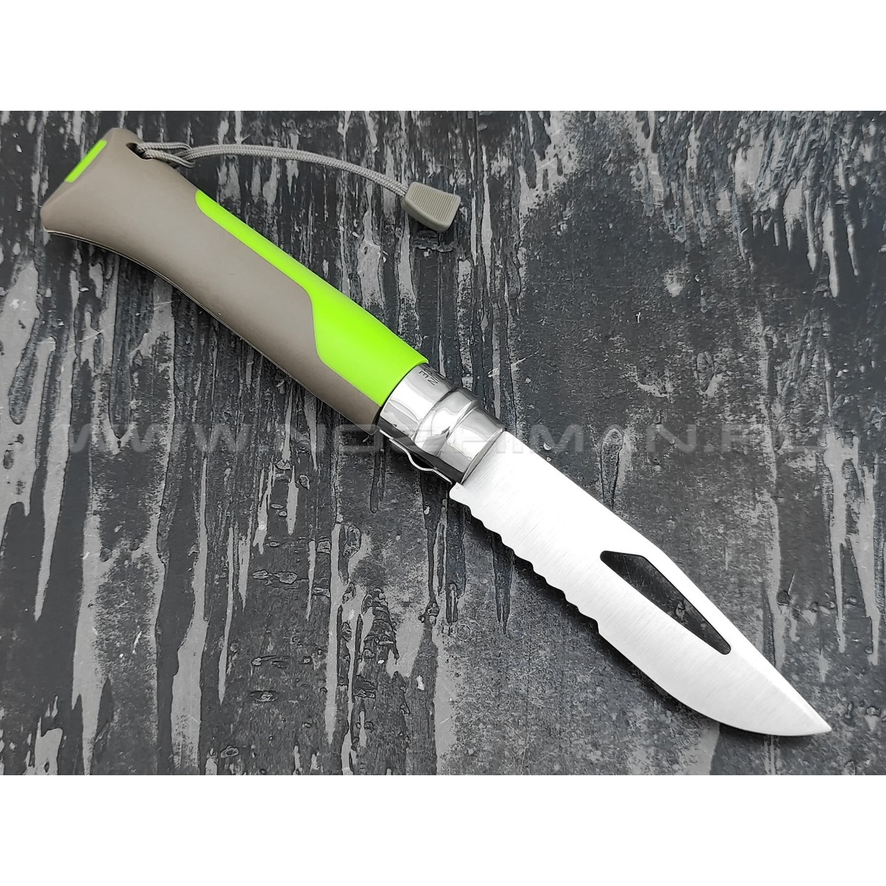 Нож Opinel Outdoors №8 001714 green сталь Sandvik 12C27, рукоять polyamide