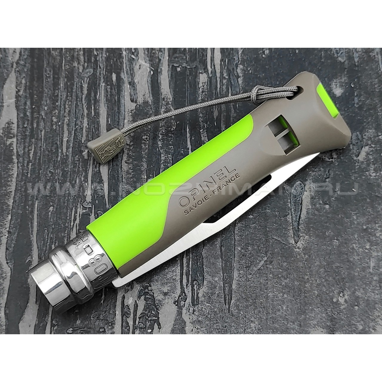 Нож Opinel Outdoors №8 001714 green сталь Sandvik 12C27, рукоять polyamide