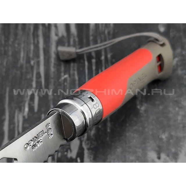 Нож Opinel Outdoors №8 001715 red сталь Sandvik 12C27, рукоять polyamide