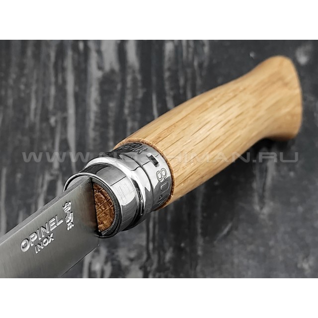 Нож Opinel №8 Inox 002021 сталь Sandvik 12C27, рукоять дуб