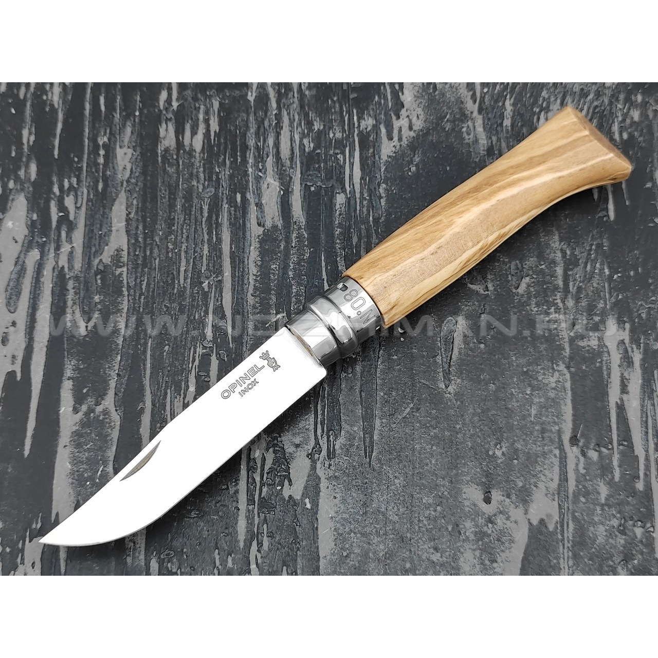 Нож Opinel №8 Inox 002020 сталь Sandvik 12C27, рукоять олива