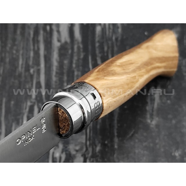 Нож Opinel №8 Inox 002020 сталь Sandvik 12C27, рукоять олива