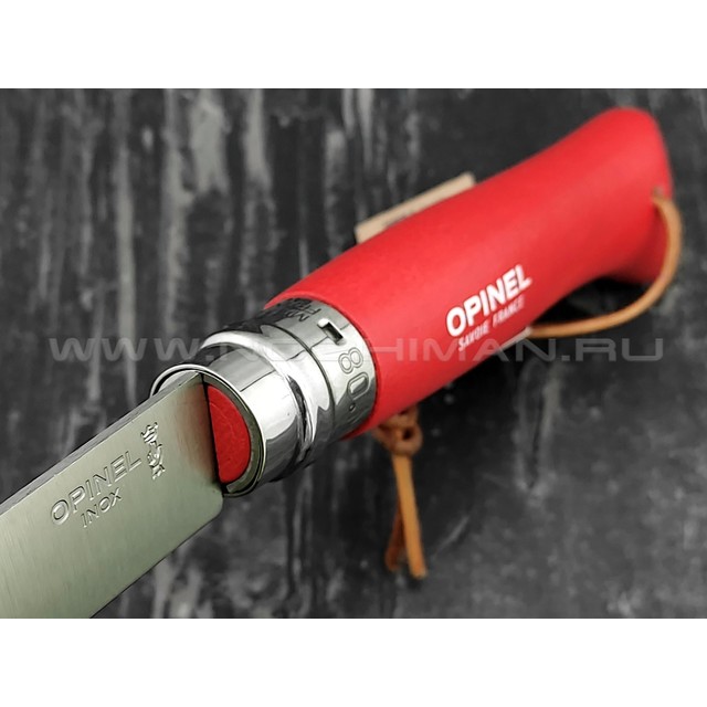 Нож Opinel Bushwhacker №8 001705 Red сталь Sandvik 12C27, рукоять бук