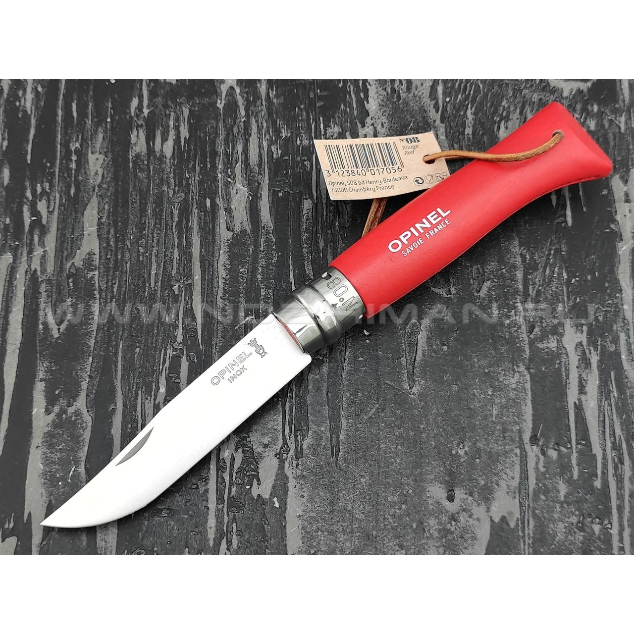 Нож Opinel Bushwhacker №8 001705 Red сталь Sandvik 12C27, рукоять бук