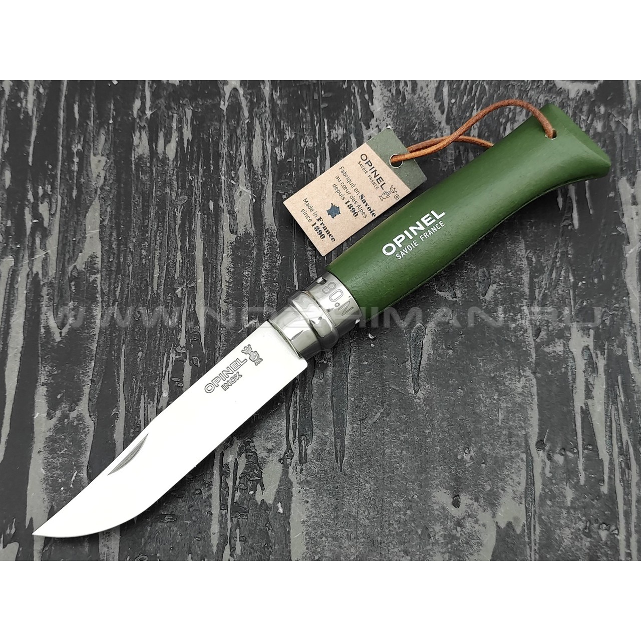 Нож Opinel Bushwhacker №8 001703 Khaki сталь Sandvik 12C27, рукоять бук