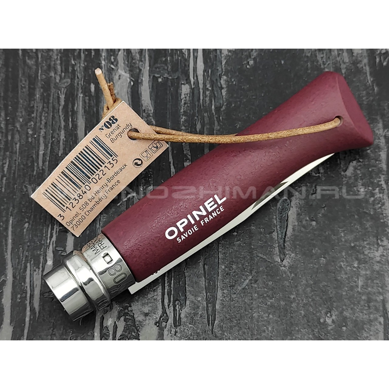 Нож Opinel Bushwhacker №8 002213 Garnet сталь Sandvik 12C27, рукоять бук