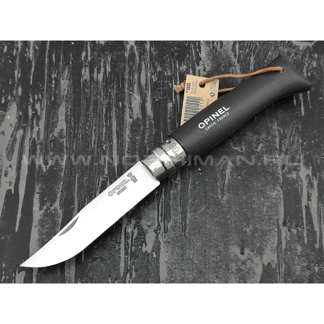 Нож Opinel Bushwhacker №8 002211 Black сталь Sandvik 12C27, рукоять бук