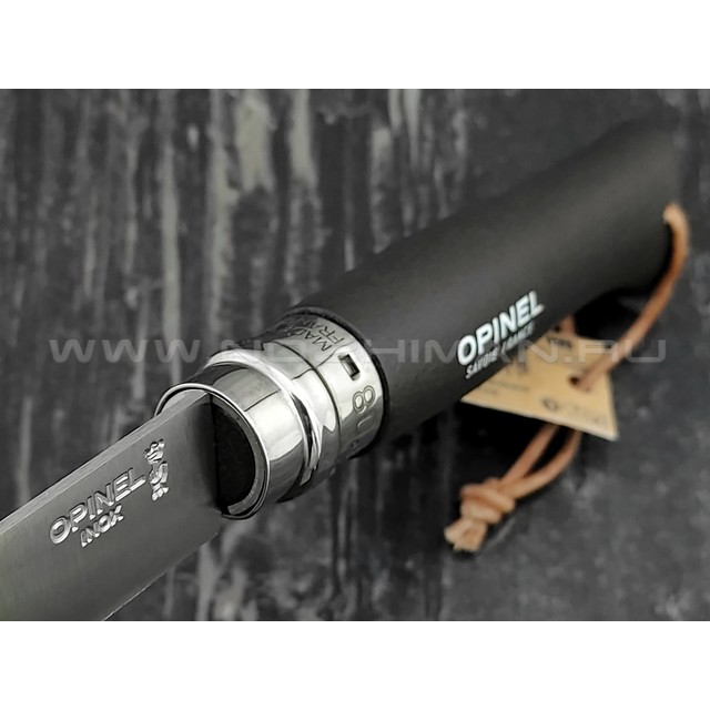 Нож Opinel Bushwhacker №8 002211 Black сталь Sandvik 12C27, рукоять бук
