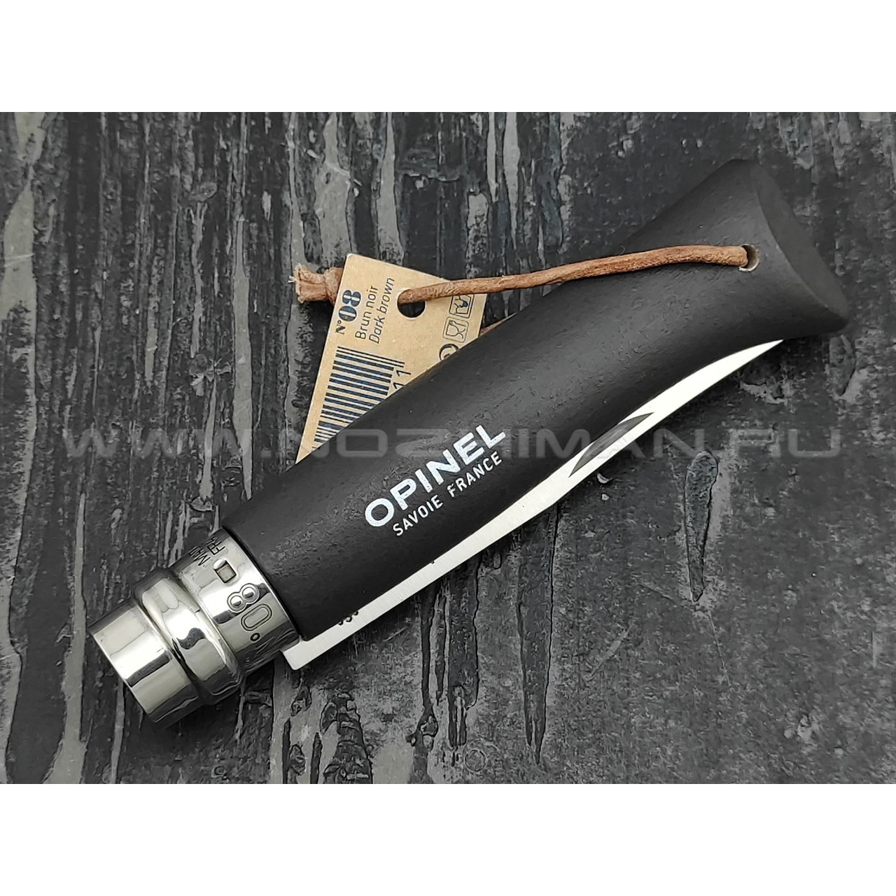 Нож Opinel Bushwhacker №8 002211 Black сталь Sandvik 12C27, рукоять бук