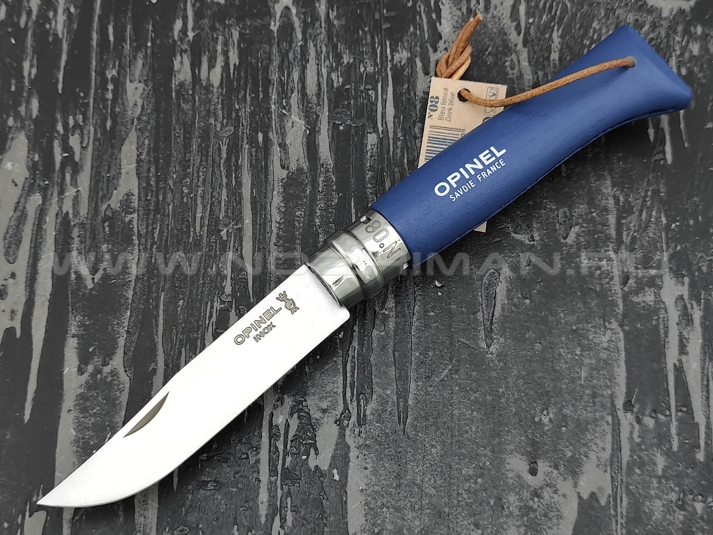 Нож Opinel Bushwhacker №8 002212 Dark Blue сталь Sandvik 12C27, рукоять бук