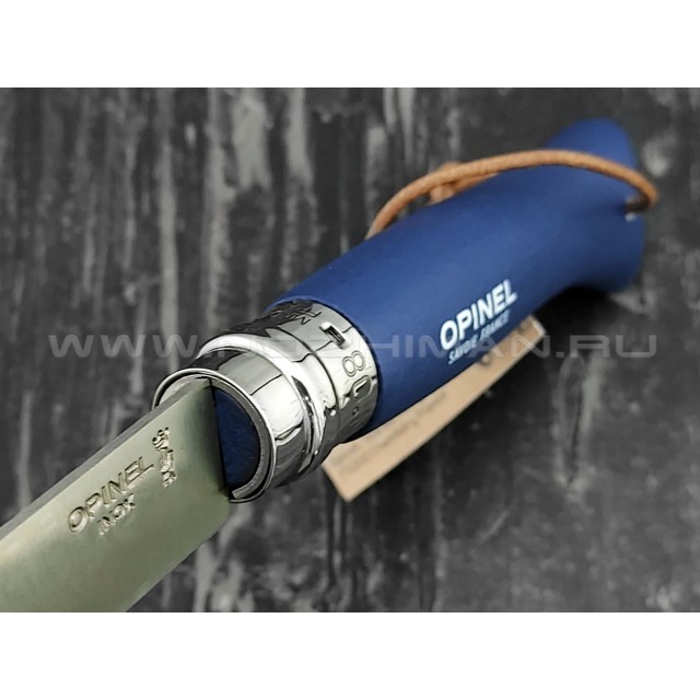 Нож Opinel Bushwhacker №8 002212 Dark Blue сталь Sandvik 12C27, рукоять бук