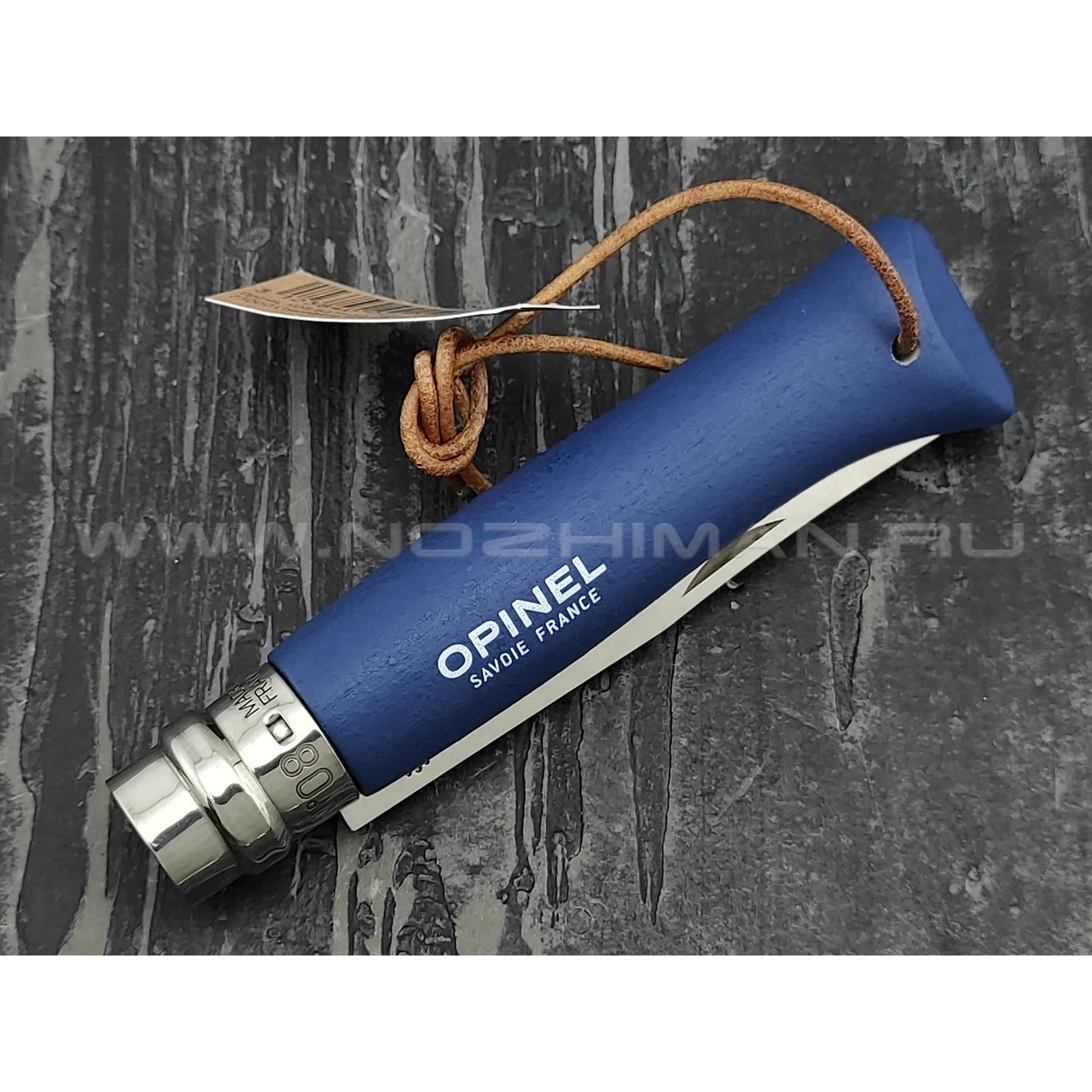 Нож Opinel Bushwhacker №8 002212 Dark Blue сталь Sandvik 12C27, рукоять бук