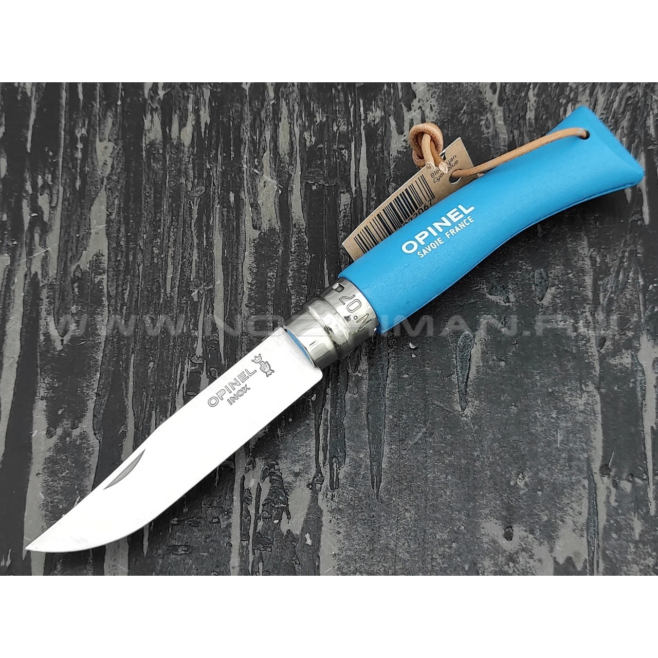 Нож Opinel Bushwhacker №7 002206 Cyan сталь Sandvik 12C27, рукоять бук