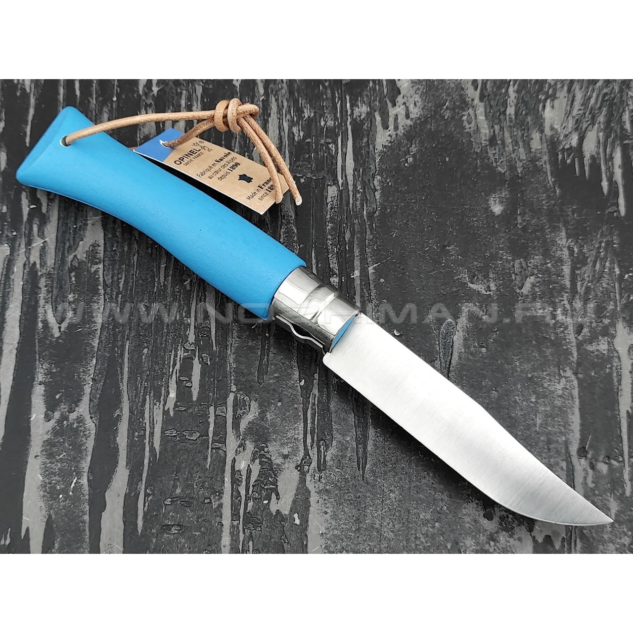 Нож Opinel Bushwhacker №7 002206 Cyan сталь Sandvik 12C27, рукоять бук