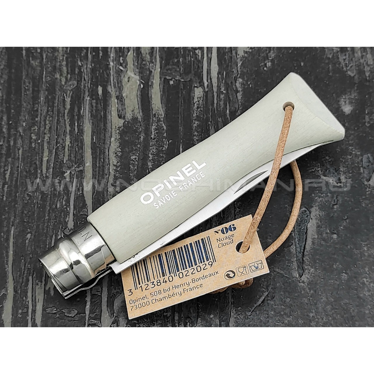 Нож Opinel Bushwhacker №6 002202 Cloud сталь Sandvik 12C27, рукоять бук