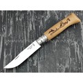 Нож Opinel Engraved №8 002333 Animalia Hare 2019 сталь Sandvik 12C27, рукоять дуб Нож Opinel Engraved №8 002333 Animalia Hare 2019 сталь Sandvik 12C27, рукоять дуб