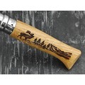 Нож Opinel Engraved №8 002332 Animalia Deer 2019 сталь Sandvik 12C27, рукоять дуб