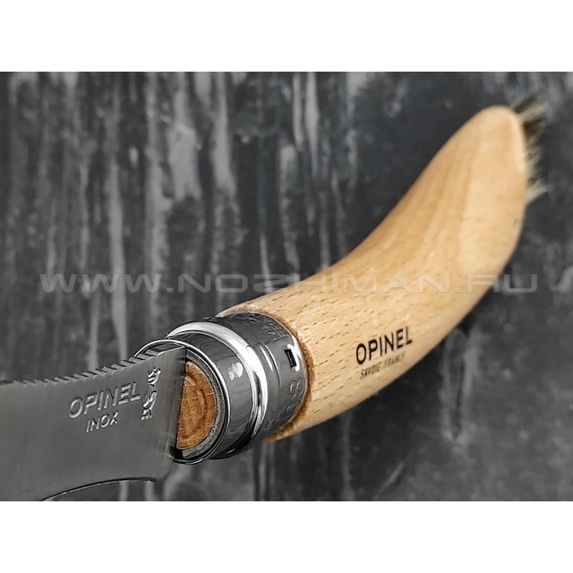Нож грибной Opinel №8 001250 Mushroom сталь Sandvik 12C27, рукоять бук
