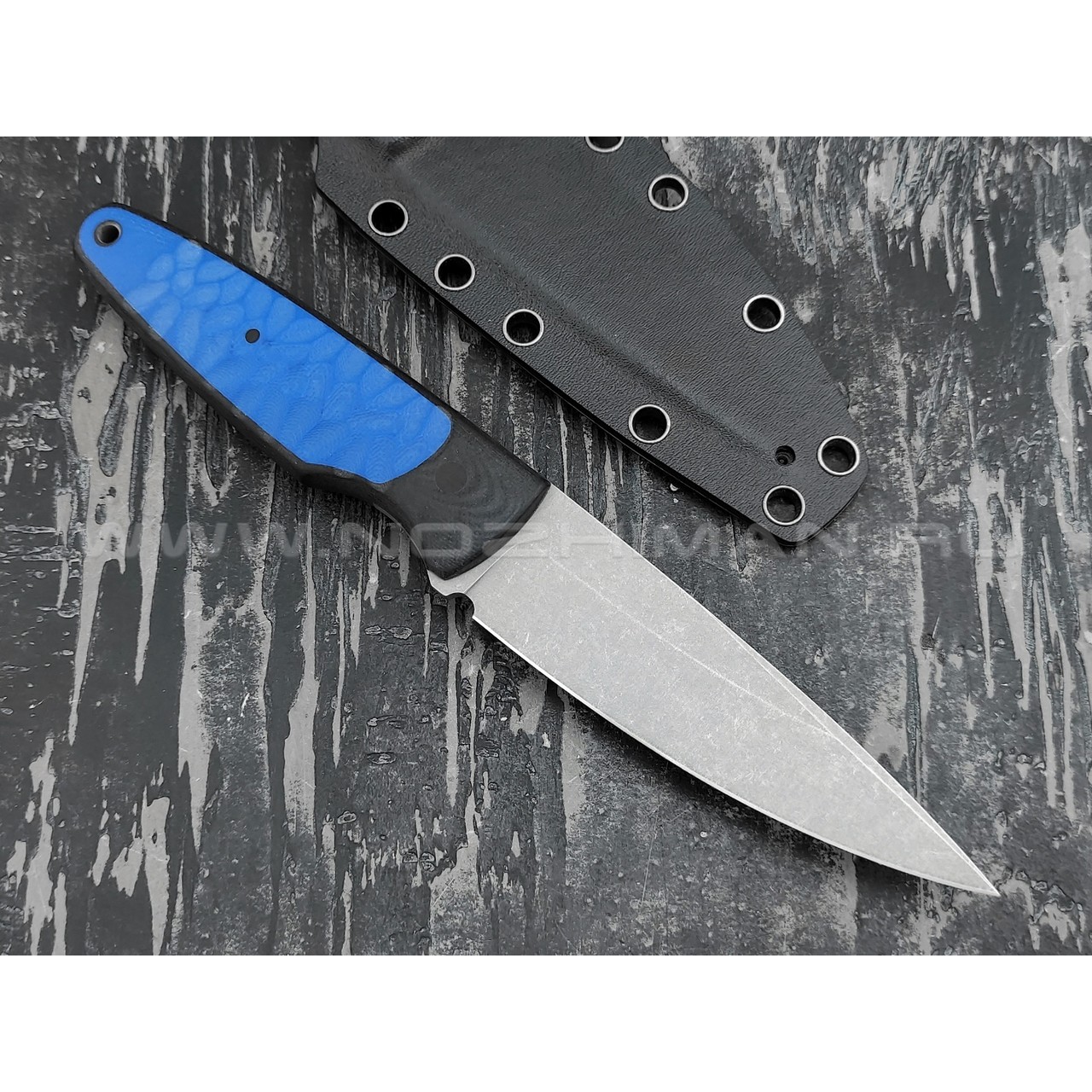 Апус Скин-Ду сталь N690, рукоять G10 black & blue