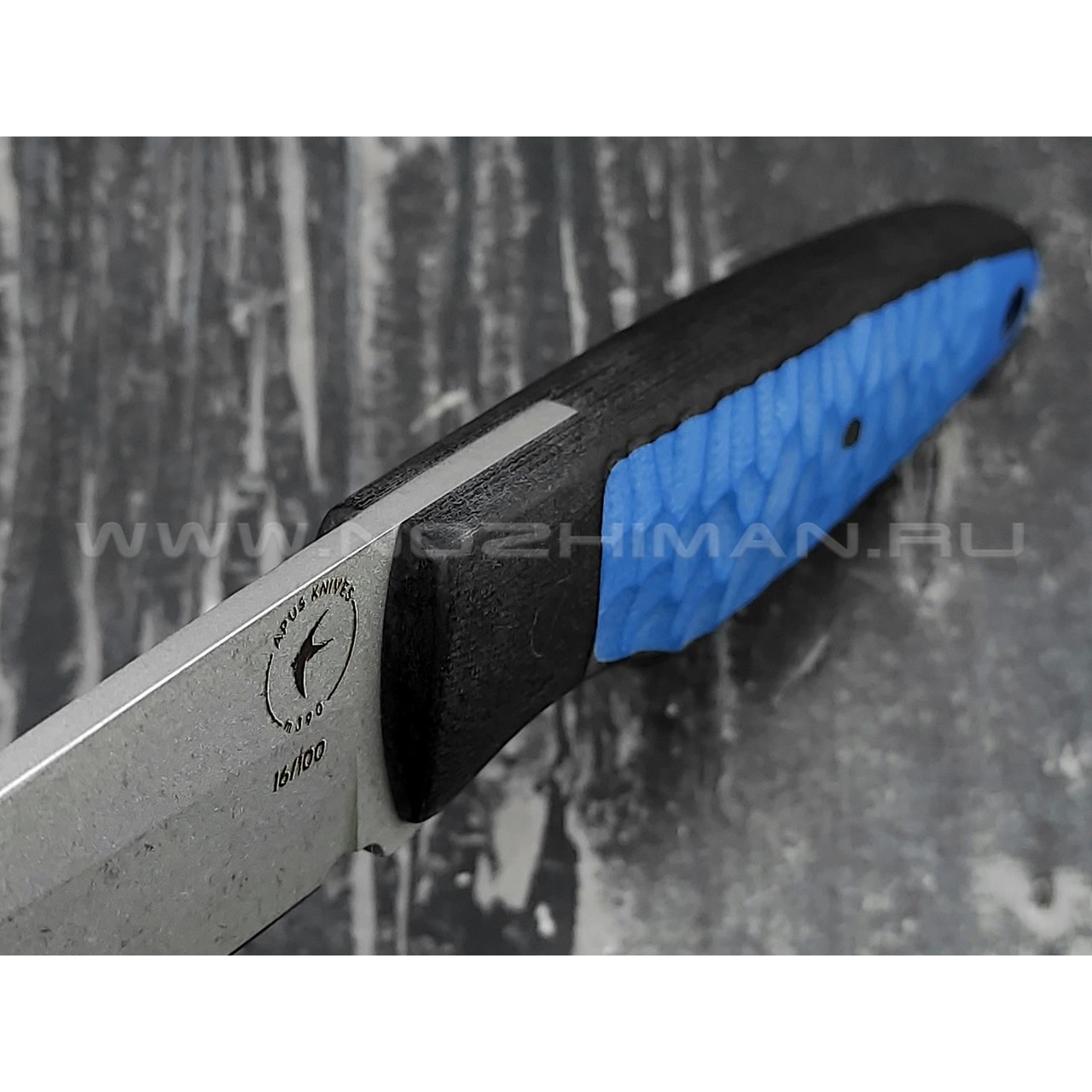 Апус Скин-Ду сталь M390, рукоять G10 black & blue