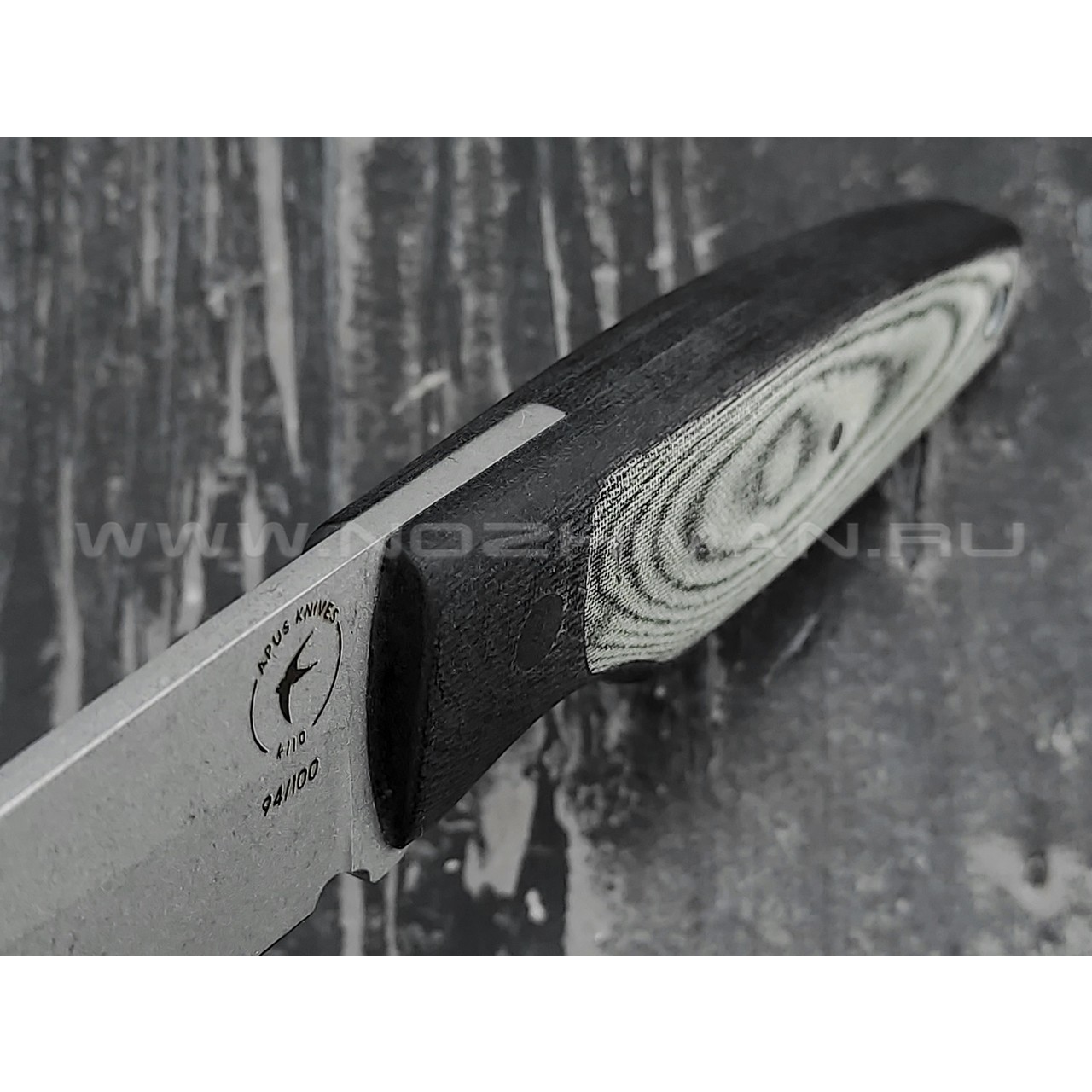 Апус Скин-Ду сталь K110, рукоять G10 и микарта