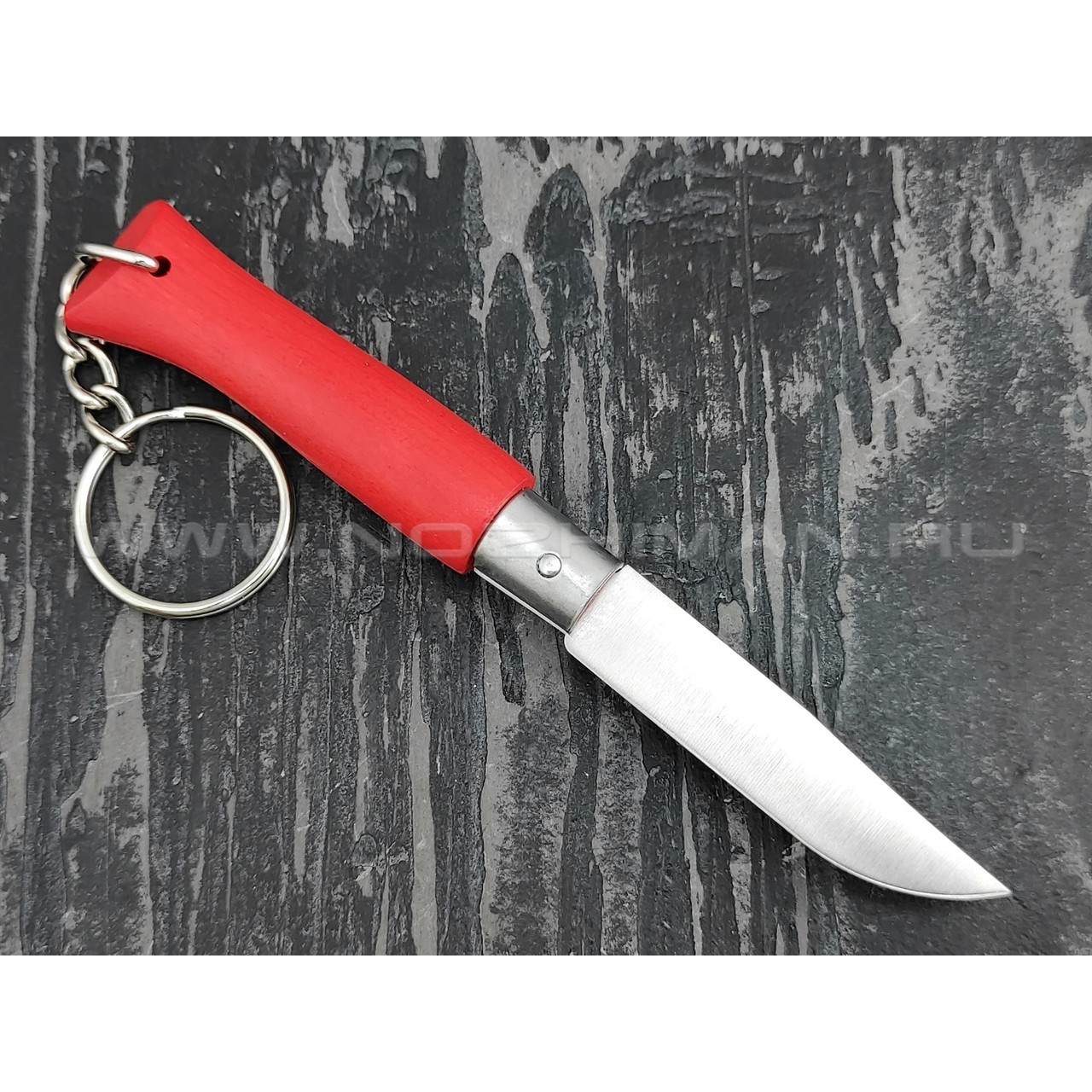 Нож-брелок Opinel Keychain №4 002055 Red сталь Sandvik 12C27, рукоять бук