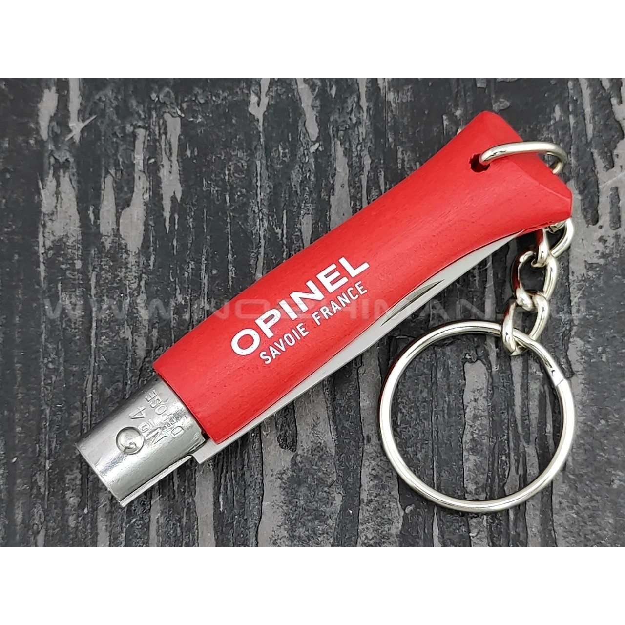 Нож-брелок Opinel Keychain №4 002055 Red сталь Sandvik 12C27, рукоять бук