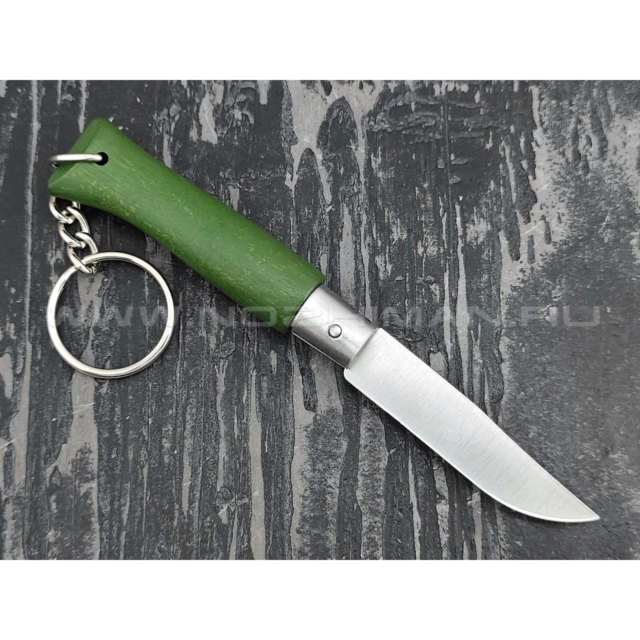 Нож-брелок Opinel Keychain №4 002054 Khaki сталь Sandvik 12C27, рукоять бук