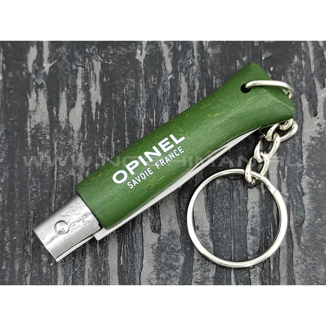 Нож-брелок Opinel Keychain №4 002054 Khaki сталь Sandvik 12C27, рукоять бук