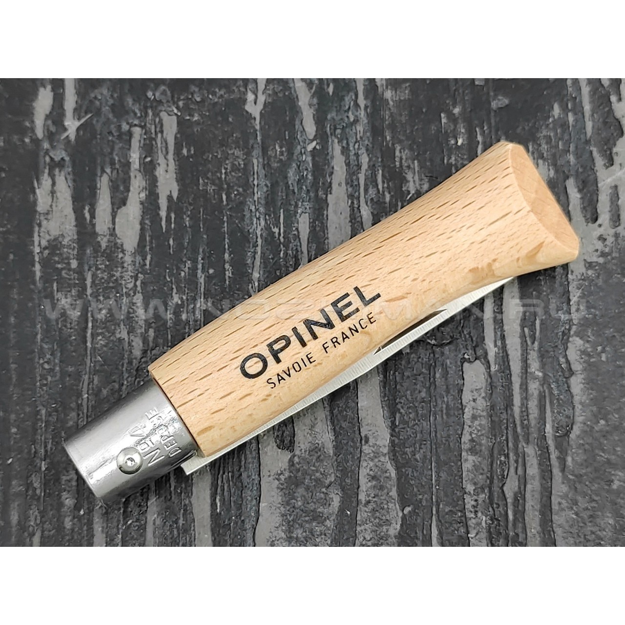 Нож Opinel №4 Inox 121040 сталь Sandvik 12C27, рукоять бук