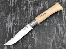 Нож Opinel №10 Inox 001410 Corkscrew сталь Sandvik 12C27, рукоять бук