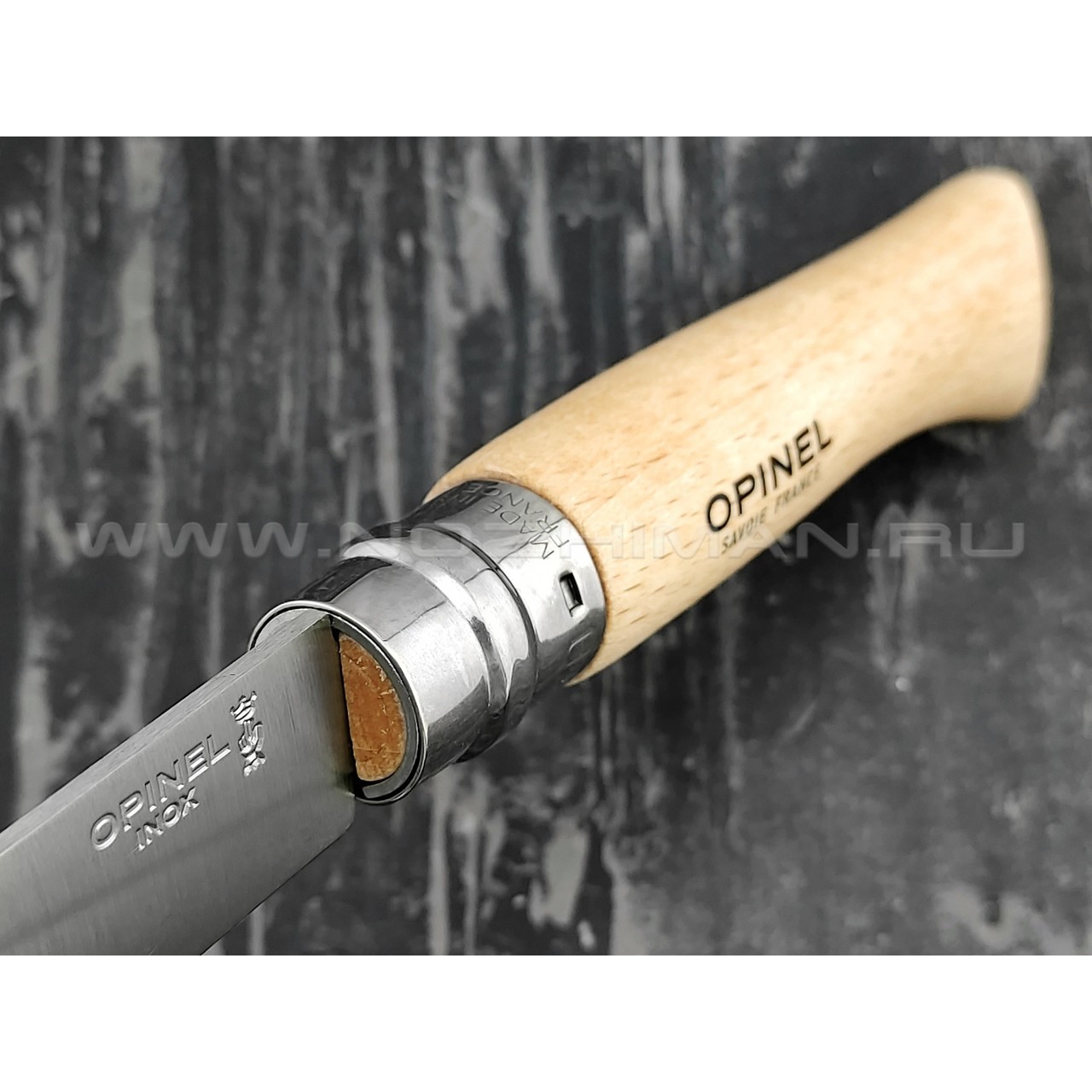 Нож Opinel №10 Inox 001410 Corkscrew сталь Sandvik 12C27, рукоять бук