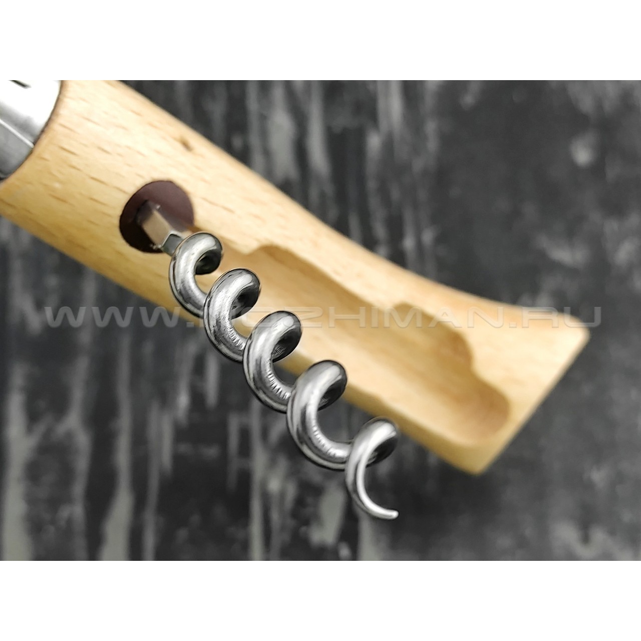 Нож Opinel №10 Inox 001410 Corkscrew сталь Sandvik 12C27, рукоять бук