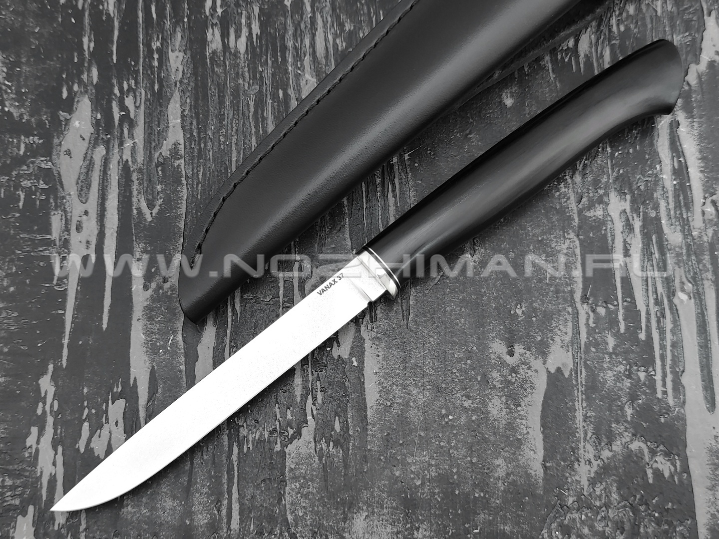 Кметъ нож Шило-2 сталь Vanax 37 рукоять G10, мельхиор