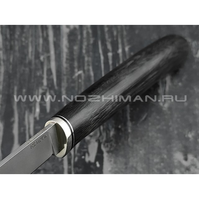 Кметь нож Шило-2 сталь M390 рукоять микарта, мельхиор