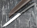 Кметъ нож Шило-1 сталь M390 рукоять микарта, мельхиор