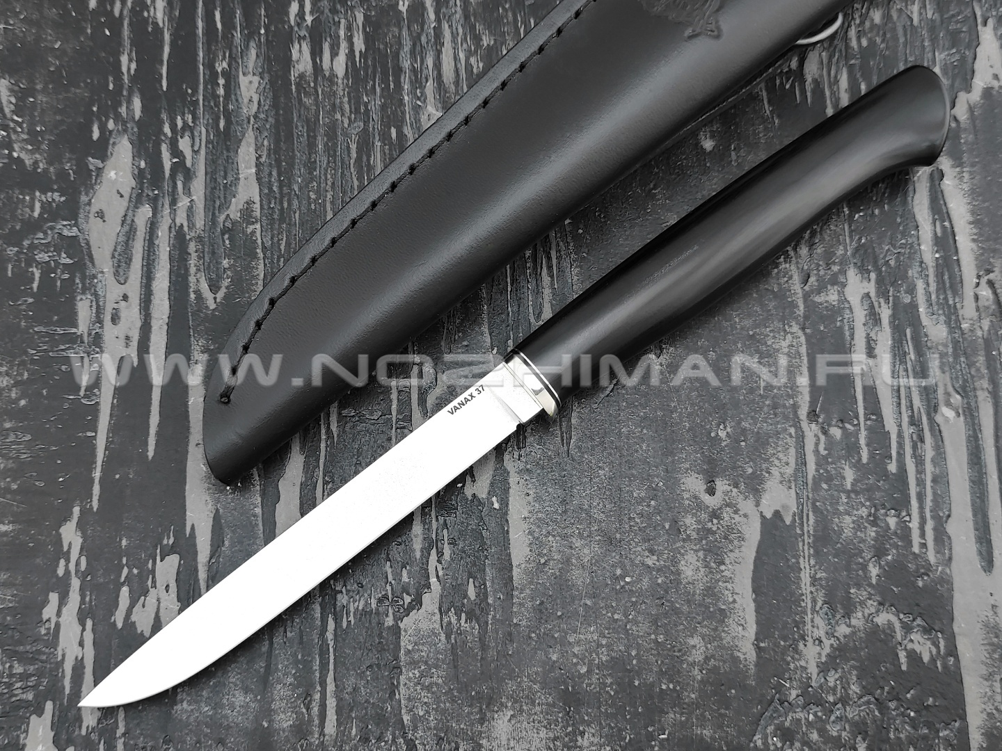Кметь нож Шило-1, сталь Vanax 37 рукоять G10 и мельхиор