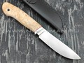 Кметь нож Скинер, сталь K340, рукоять карельская берёза