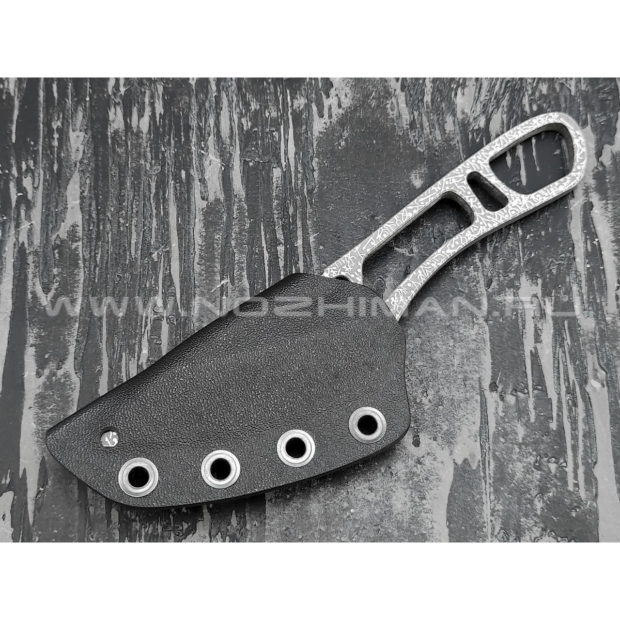1-й Цех нож "Косяк" сталь K110, рукоять сталь с травлением