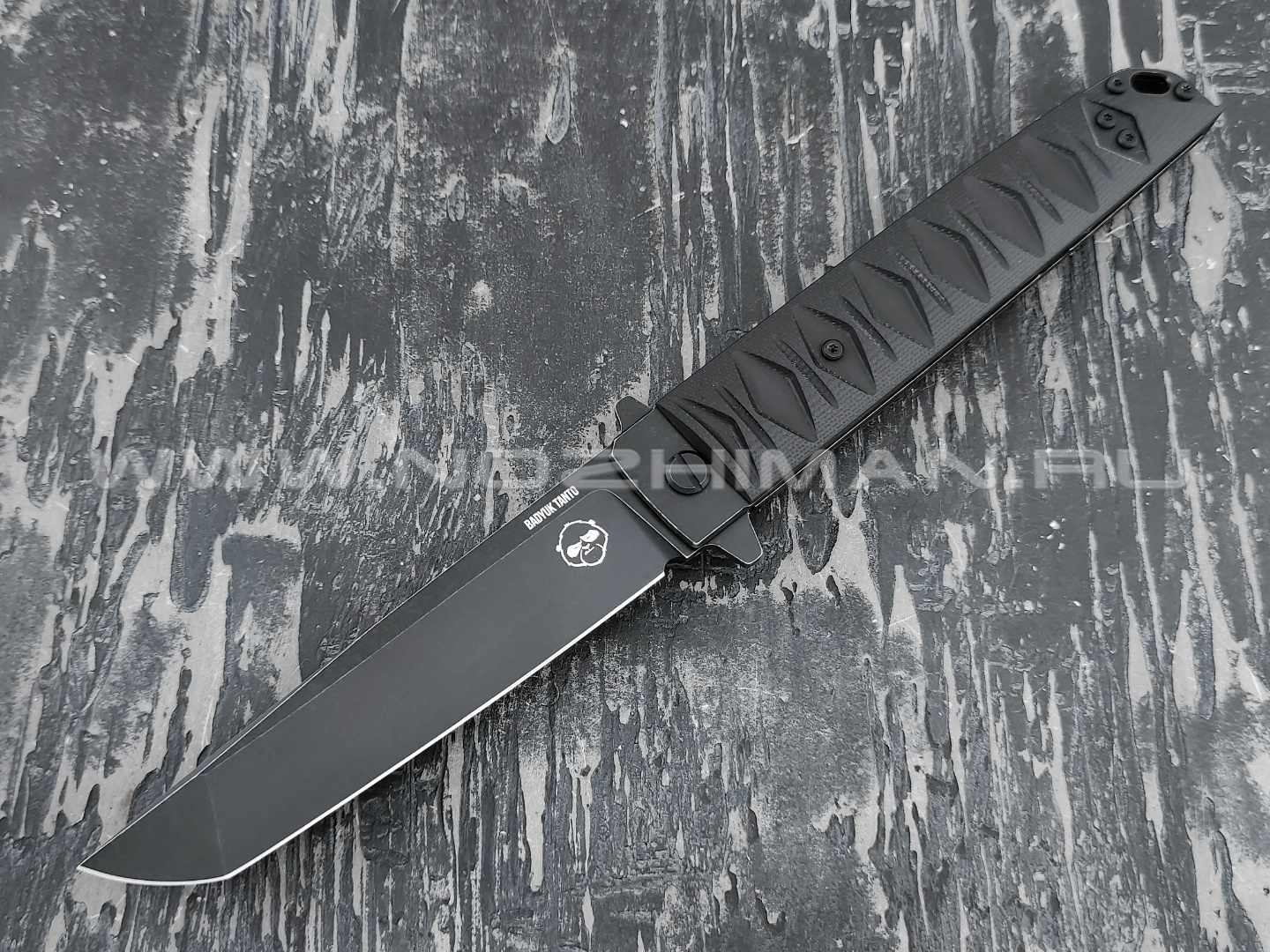 Нож Brutalica Badyuk Tanto, сталь D2 blackwash, рукоять G10 black