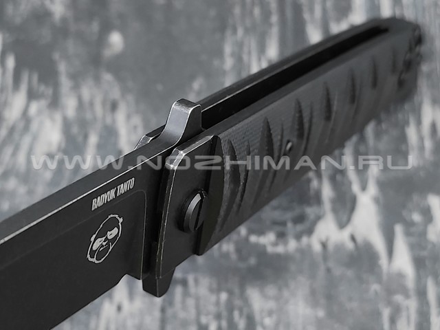 Нож Brutalica Badyuk Tanto, сталь D2 blackwash, рукоять G10 black