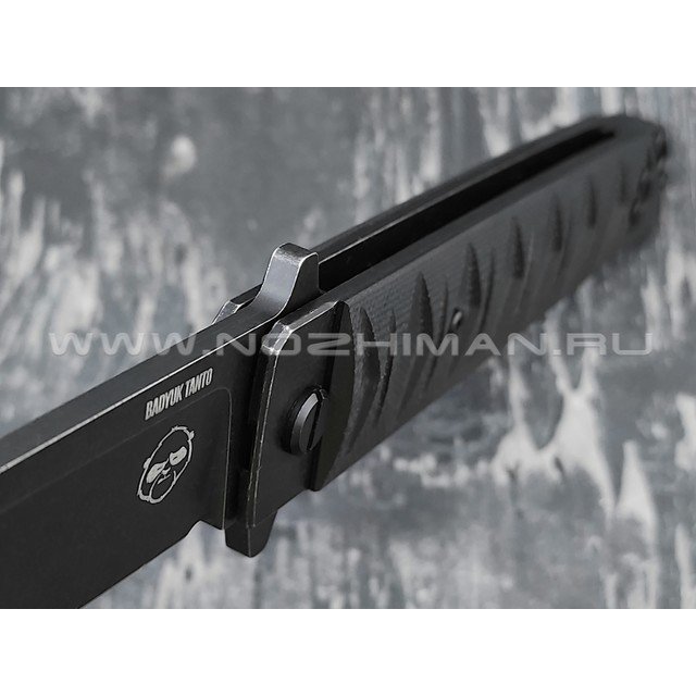 Нож Brutalica Badyuk Tanto, сталь D2 блэквош, рукоять G10 black