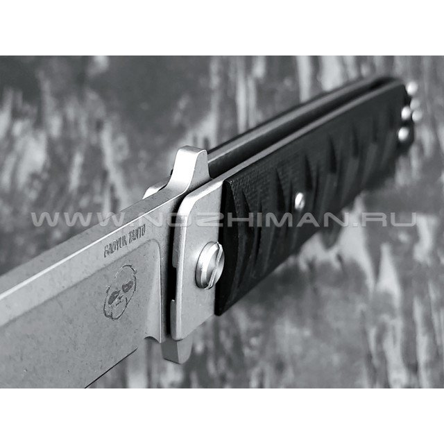 Нож Brutalica Badyuk Tanto, сталь D2 стоунвош, рукоять G10 black