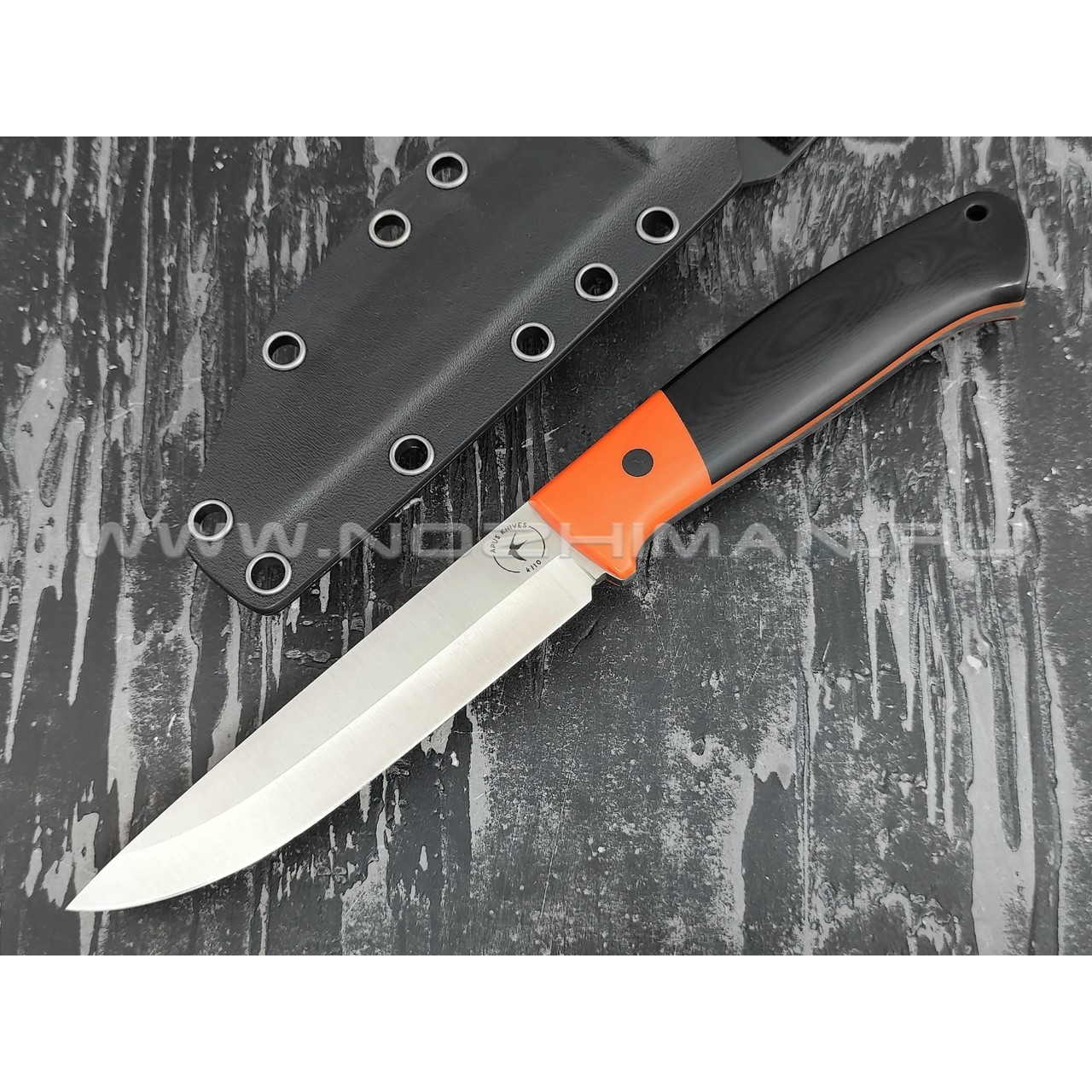 Апус нож Maverick сталь K110, рукоять G10 black/orange