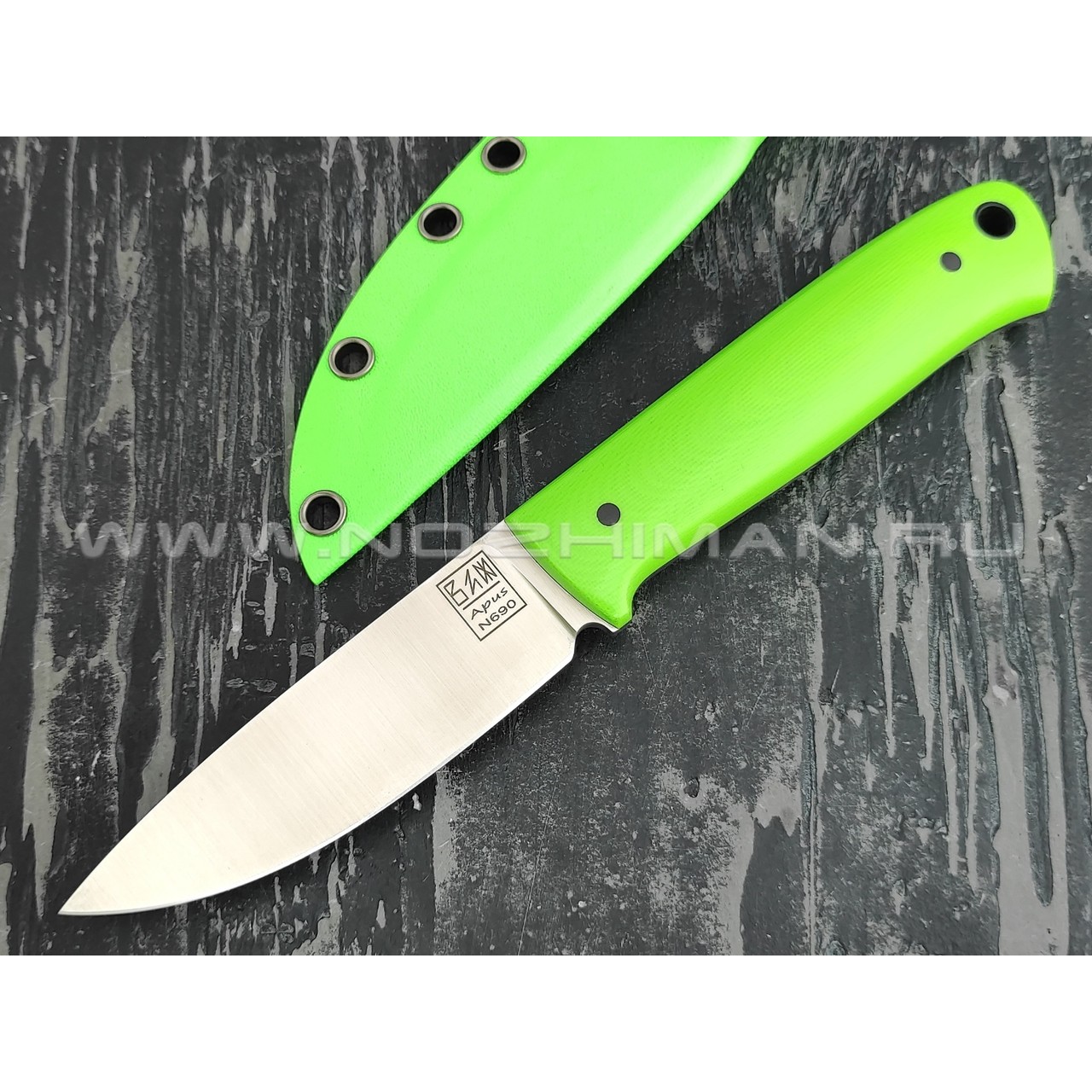 Zh Knives нож Baby R сталь N690, рукоять G10 light green