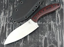 Apus Knives нож Santoku S сталь N690, рукоять G10 black/red